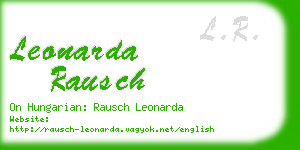 leonarda rausch business card